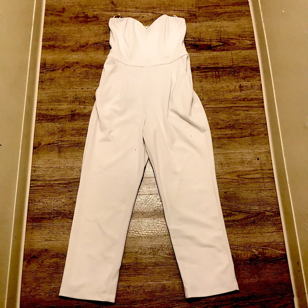 EXPRESS white jumpsuit